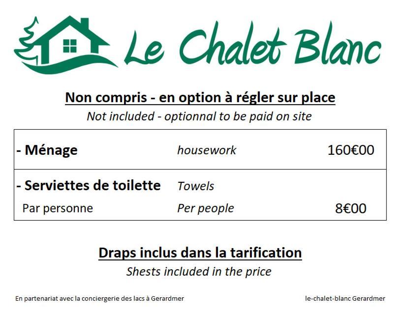 Le Chalet Blanc - Jacuzzi / Piscine / Sauna Gérardmer Εξωτερικό φωτογραφία